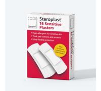 Steroplast Sensitive Plasters | 16 Plasters Per Box | Two Sizes for Most Cuts & Grazes | Ultra Flexible | Ideal for Sensitive Skin