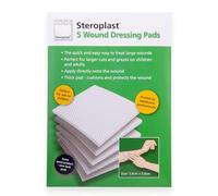 Steroplast Steropad Non-Adhesive Double-Sided Wound Pads | 5 Wound Pads | 5cm x 5cm | Low Adherent & Highly-Absorbent Sterile Dressing