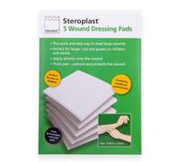 Steroplast Steropad Non-Adhesive Double-Sided Wound Pads | 5 Wound Pads | 5cm x 5cm | Low Adherent & Highly-Absorbent Sterile Dres