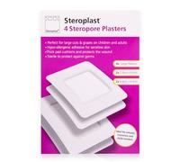 Steroplast Steropore Large Adhesive Wound Dressing Plasters | 4 Dressings | 7cm x 6cm & 8.6cm x 6cm | for Cuts, Grazes, Sores & Ulcers