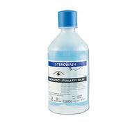 Sterowash Emergency Sterile Eye Wash 0.9% Sodium Chloride, 500ml, Box of 10 Bottles
