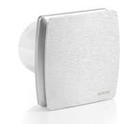 STERR Bathroom Extractor Fan LFS100-QSH 100 mm with Humidity Sensor and Backdraft Shutter Silver - Silent Bathroom Fan
