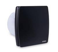 STERR Bathroom Extractor Fan LFS150-QB 150 mm with Backdraft Shutter Black - Silent Bathroom Fan