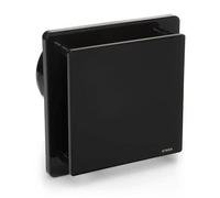 STERR Black Bathroom Fan 5 inches / 125 mm BASIC - Extractor Fan - Glass Front - Modern Look - BFS125-B - 20 W