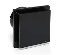 STERR Black Bathroom Fan 6 inches / 150 mm with HYGROSTAT - Extractor Fan - Glass Front - Modern Look - BFS150H-B - 25 W