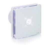 STERR White Extractor Fan Bathroom 100 mm with LED + PIR Inline Extractor Fan - Extractor Fan - Bathroom Fan Extractor - Bathroom Fan