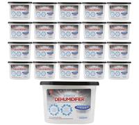 STERUN Interior Dehumidifier Disposable 20 Pack, 500ml- Moisture Absorber for Damp, Mould, and Condensation - Ideal for Home, Wardrobe, Bathroom, Caravan, Garages