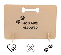 Sterzeal No Paws Allowed Wooden Pet Stopper, Dog Barrier Gate for Stairs, Doorways & More, Dog Stopper Board (40cm x 90cm (HxW))