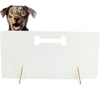 Sterzeal White Dog Stopper for Stair Gates for Dogs Dog Gate No Drilling Indoor Pet Barrier Portable Wooden Puppy Gate for Stair Patio Doorways dog stopper for stairs (50cm Height x 80cm Length)