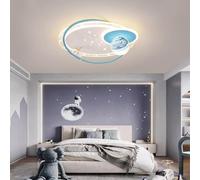 Stesulfr Ceiling lamp cute cartoon astronaut shape LED acrylic lampshade with remote control Ceiling Light modern creative suitable for boy girl room baby room restaurant kitchen Ceiling Lighting(Blue