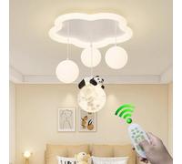 Stesulfr Ceiling lamp LED parent-child room warm acrylic ceiling Light dimmable cloud decorative chandelier with remote control indoor dining room kitchen living room creative lighting fixture(1 Style