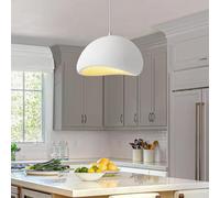 Stesulfr Pendant Light Fixtures Scandinavian Kitchen Pendant Lighting Over Island Dining Room Light Fixture Wabi-sabi Modern Chandelier E27 Base Concrete Cement Look Height Adjustable Beige White Hang