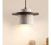 Stesulfr Pendant Lighting Japanese Style Wabi Sabi Pendant Light E27 Nordic Marble Chandeliers Natural Stone Shade Simple Hanging Light Fixture for Dining Room Bedside Kitchen Island Hallway(1PC)