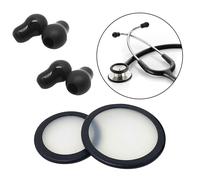 Stethoscope Bell Diaphragm Cover and Eartips Replacement Parts Compatible with Littmann Stethoscope Replacement Kit Fits Classic 3, Cardiology 3 & Car