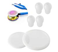 Stethoscope Bell Diaphragm Cover and Eartips Replacement Parts Compatible with Littmann Stethoscope Replacement Kit Fits Classic 3, Cardiology 3 & Cardiology 4 Stethoscope (white)