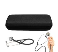 Stethoscope Case, Eva Hard Case, Shockproof Stethoscope Carrying, Multi-Functional Protective Bag, Anti-Fall Organizer, Portable Storage for Nurses Doctors Medical Equipment, Black, Refer to