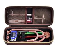 Stethoscope Case for 3M Littmann Classic III Monitoring/Lightweight II S.E/Cardiology IV Diagnostic/MDF Acoustica Stethoscopes, Holds for Doctor & Nurse Accessories (Brown)
