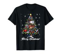 Stethoscope Christmas Tree Nurse Nursing Scrub Top Christmas T-Shirt