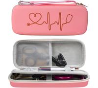 Stethoscope Hard Shell Carrying Case For General Brand Ems With Long Lasting Pu Material And Organized Compartments For Tools Black Size(Pink)