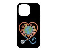 Stethoscope Heart Globe Multicultural Kids Design Case for iPhone 14 Pro Max