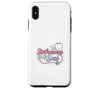 Stethoscope Sass Cute Nurse Floral Theme Case for iPhone XS Max