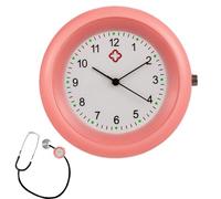 Stethoscope Watch with Clip - Nurses Chest Watch | Brooch Pocket Watches with Symbols, Pocket Watch with Clip, Precise Waterproof Pins, Stethoscope for the, pink, Fare riferimento alla descrizione