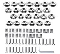 STETION Stainless Steel 25 Pcs Fender Bumper Washer Bolt M5x20mm CNC Plated Washer Motor Housing Dresser Connection Kit Flasks Wide Body Installation Hardware Kit