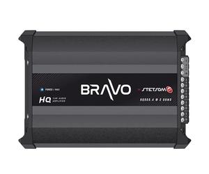 Stetsom Bravo HQ 800.4 Multichannel Car Audio Digital Amp - 2 Ohms Stable, 800 Watts RMS, 4 Independent Channels, Variable Crossover, Full Range, Car Stereo ds Bridge Speakers 800x4, RCA & High Input