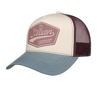 Stetson 1865 American Heritage Trucker Cap Snapback Mesh Unisex Summer Winter White-Blue