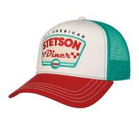 Stetson All American Diner Trucker Cap Snapback Unisex Summer Winter White-red
