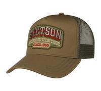 Stetson American Heritage 1865 Trucker Cap Plain Color Snapback Unisex Summer Winter Brown-Olive
