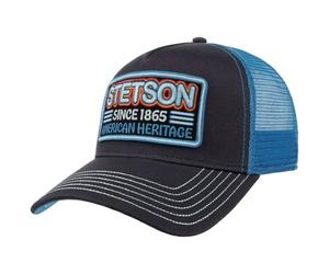 Stetson American Heritage Glow in The Dark Trucker Snapback Mesh Baseball Cap Adjustable Cotton Men Summer Navy