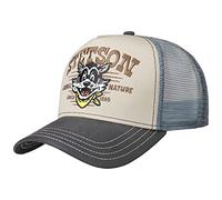 Stetson Animal Nature Trucker Cap Men - mesh Baseball Snapback Snapback, with Peak, Peak All-Season Spring Summer Autumn Winter - One Size Grey-Beige
