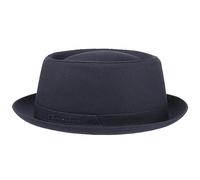 Stetson LIERYS Collana Bell Hat Made in Italy Handmade 100% Wool Ribbon Bow Elegant Origin Women Autumn Winter Navy 63 cm