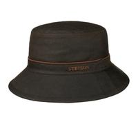 Stetson Avasun Waxed Cotton Bucket Hat UV Protection 40 Packable Men Autumn Winter Dark Brown