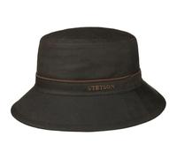 Stetson Avasun Waxed Cotton Bucket Hat Waxed UV Protection 40 Packable Outdoor 100% Cotton Men Autumn Winter Dark Brown XL (60-61 cm)