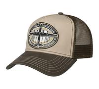 Stetson Aviation Trucker Cap Meshcap Snapback Baseballcap 100% Cotton Herren Summer Winter Beige One Size