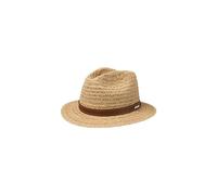 Stetson Barnell Traveller Raffia Hat Men - Straw Summer Sun with Leather Trim Spring-Summer - L (58-59 cm) Nature