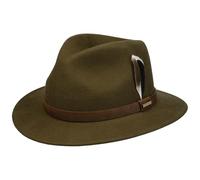 Stetson Boynton Traveller Hat Felt Leather Band Packable Crushable Plain Colored Men Autumn Winter Olive