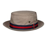 Stetson Classic Band Pork Pie Hat Cotton UV Protection Men Summer Outdoor Ribbon Beige