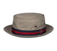 Stetson Classic Band Pork Pie Cloth Hat Men - Cotton Sun with Grosgrain Band, Summer Spring-Summer - XL (60-61 cm) Beige