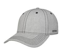 Stetson Classic Cotton Melange Cap Baseballcap 6 Panel UV Protection 40 Strapback 100 Percent Cotton Unisex Summer Winter Light Grey One Size