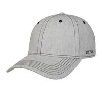Stetson Classic Cotton Melange Cap Baseballcap 6 Panel UV Protection 40 Strapback 100 Percent Cotton Unisex Summer Winter Light Grey One Size