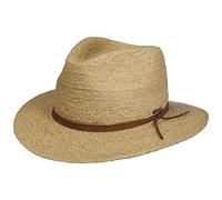 Stetson Classic Traveller Hat Raffia Straw Unisex Leather Band Lightweight Traveller Garden Sun Hat Summer Nature XL (60-61 cm)