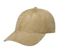 Stetson Classic Veloursledercap Baseballcap 6-Panel Strapback 100% Goat Leather Curved Brim Adjustable Herren Summer Winter Beige L (58-59 cm)