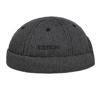 Stetson Cotton Melange Dockercap Adjustable UV Protection 40+ 100% Cotton Summer Winter Men Anthracite XL (60-61 cm)