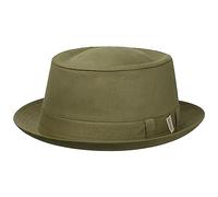 Stetson Cotton Pork Pie Hat Classic Unicolor Made in Italy Unisex Summer Olive L (58-59 cm)