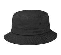 Stetson Cotton Twill Bucket Hat UV Protection Packable Unisex Summer Black