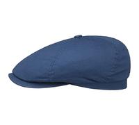 Stetson Cotton Twill Flatcap Cap 100 Percent Cotton UV Protection 40 Plus Lined Unisex Summer Navy L (58-59 cm)