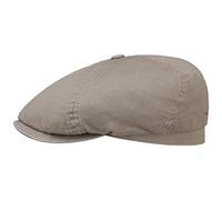 Stetson Cotton Twill Flat Cap Women/Men - Ivy hat with Peak, Lining Summer Spring-Summer - L (58-59 cm) Taupe